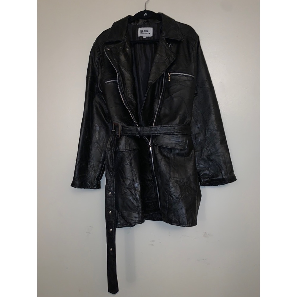 Vintage 80's Patchwork Leather Jacket - image 1